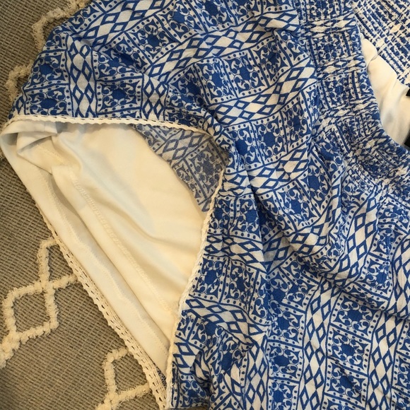 Blue Printed Shorts - Picture 3 of 3